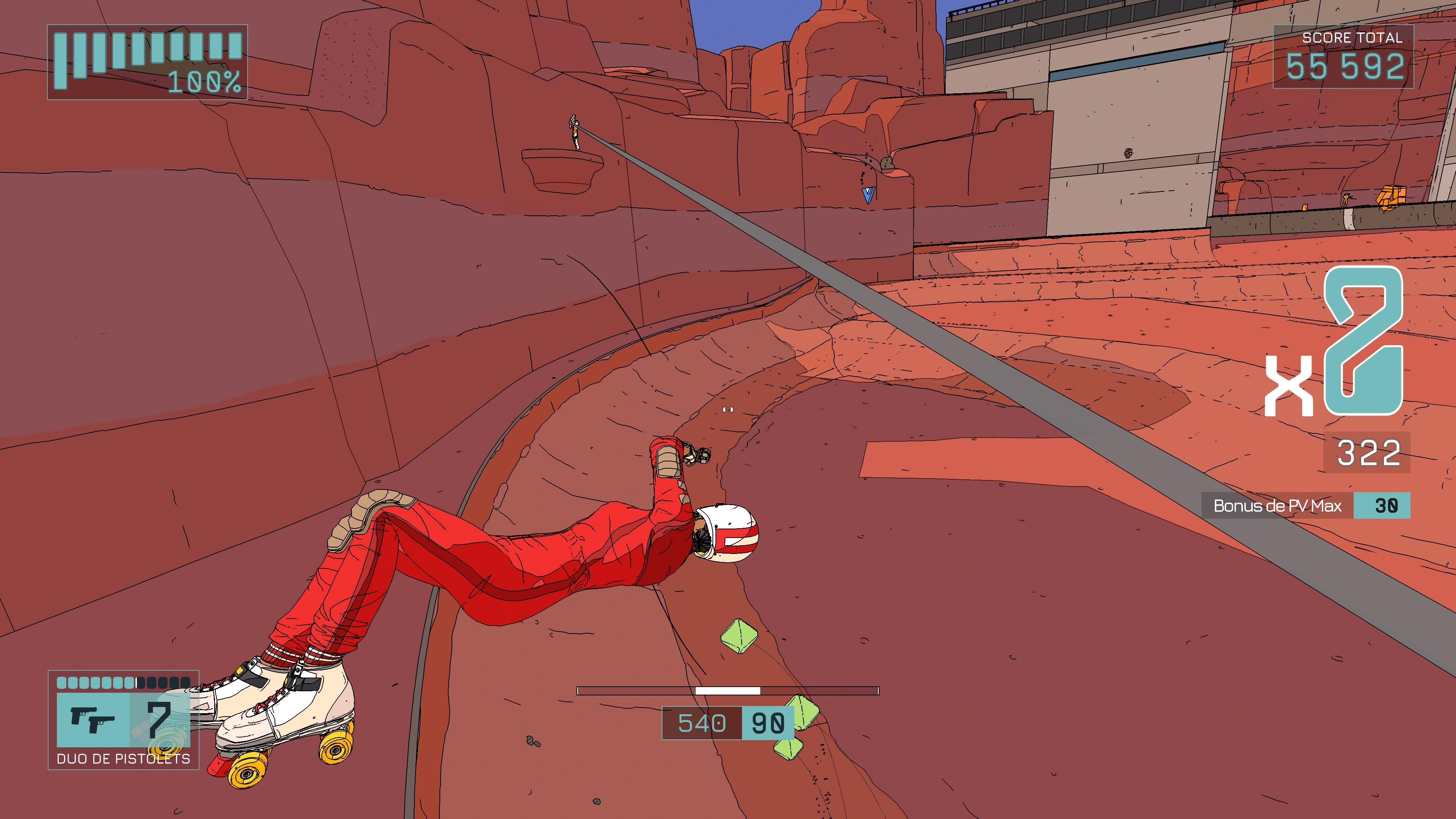 Screenshot of the PS5 game Rollderdrome